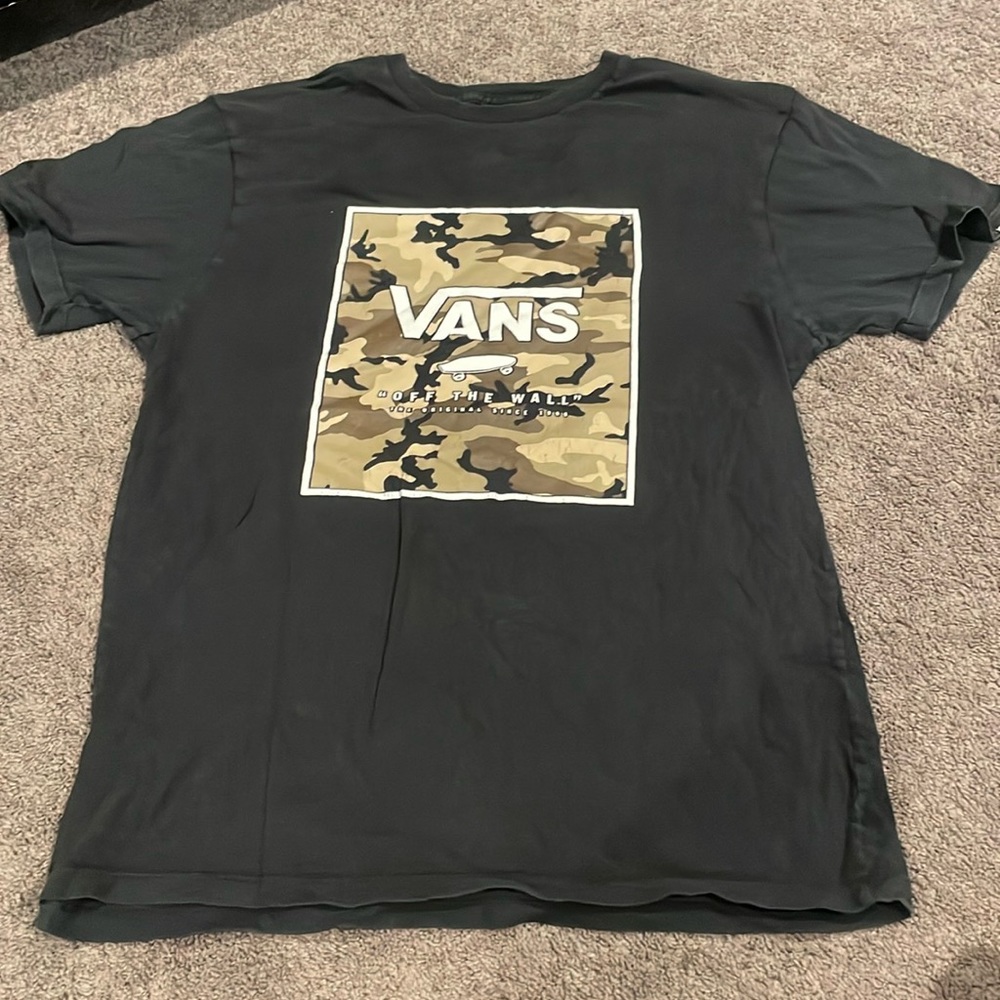 Vans Black and Camo T shirt
